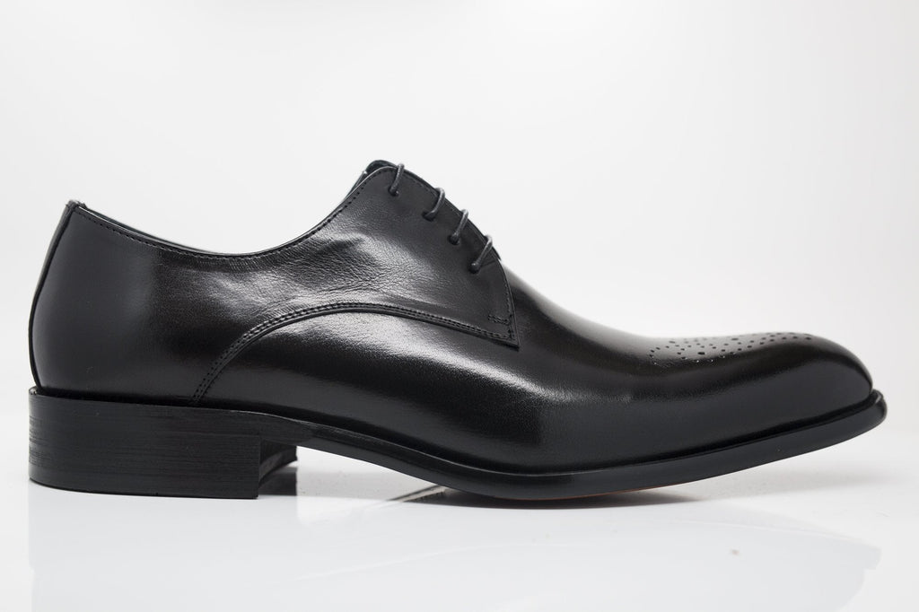 Ugo Vasare Burnished Calfskin Oxford - Black