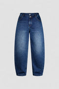 Overlap Embroidered Pocket Jeans