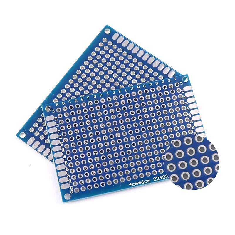 5/10PCS PCB Board Prototype Board Blue 2x8/3x7/4x6/5x7/7x9cm Double Sided Circuit Boards For DIY Soldering Project-1