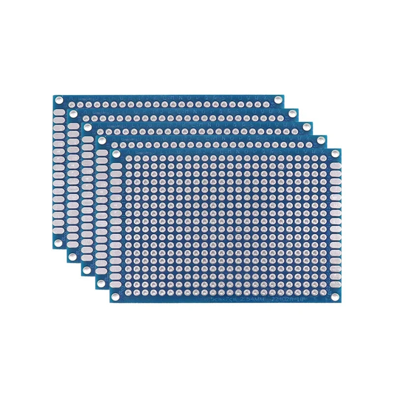 5/10PCS PCB Board Prototype Board Blue 2x8/3x7/4x6/5x7/7x9cm Double Sided Circuit Boards For DIY Soldering Project-4