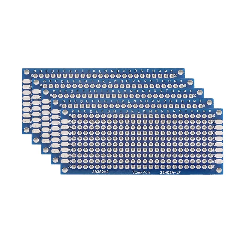 5/10PCS PCB Board Prototype Board Blue 2x8/3x7/4x6/5x7/7x9cm Double Sided Circuit Boards For DIY Soldering Project-2