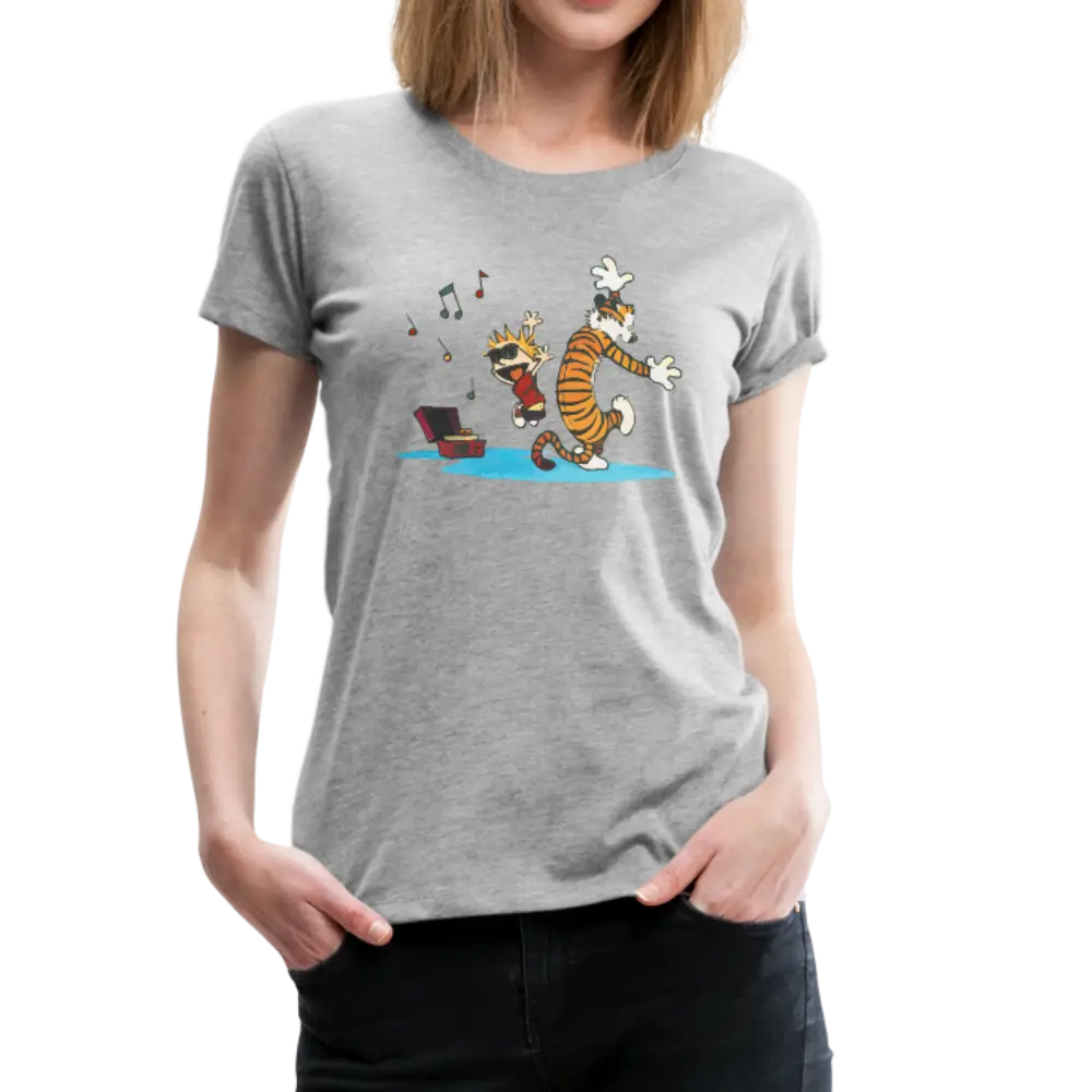 Calvin and Hobbes Dancing with Record Player t-shirt-3